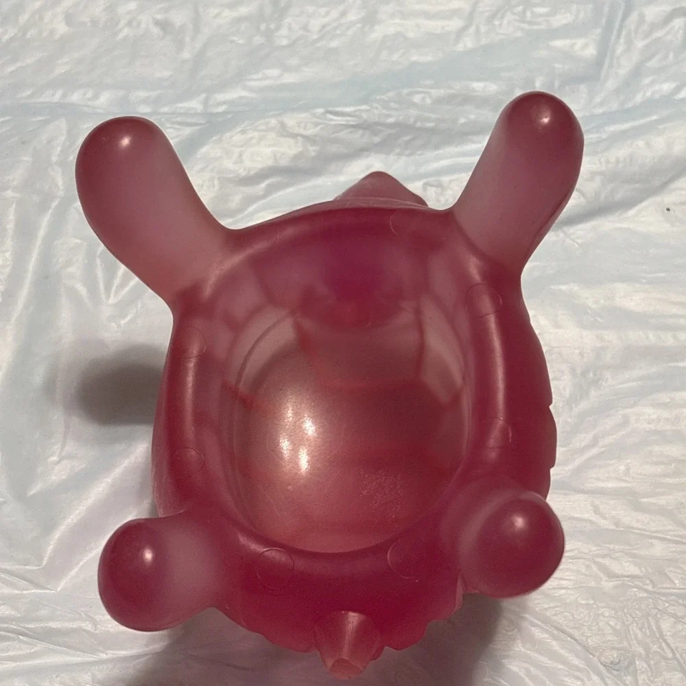 Vintage Pink Turtle Frosted Acrylic Resin Style Figurine 5